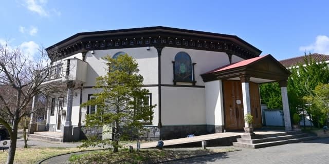 山梨県 富士河口湖町 風景 河口湖円形ホール